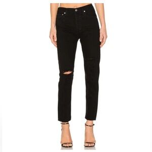 AGOLDE Jamie High‎ Rise Classic Jeans Coal Black size 24